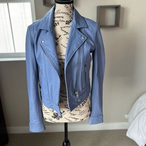 BEAUTIFUL periwinkle IRO leather jacket